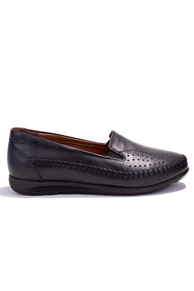 Polaris Black103625 Pantofi din piele pentru femei ortopedici de zi cu zi cu 5 puncte