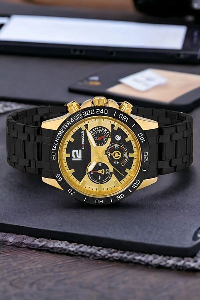 Comwatch Functions Active Steel Band&Case Black Color Men Wrist Watch Sdcmw023