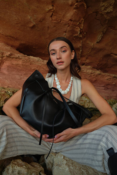 LOVENTA Large Tote Bag Black Niesha