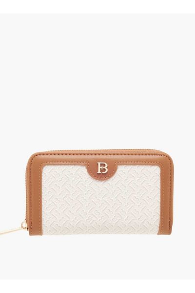 Flora Bella by Shoexpress Flora Bella Monogram Print Zip Around Wallet