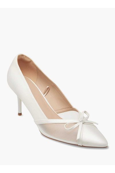 Flora Bella by Shoexpress Flora Bella Textured Slip-On Pumps with Stiletto Heels