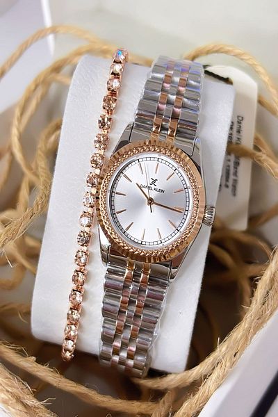 Daniel Klein Stainless Steel Band Women Wristwatch 3 Atm Waterproof Bracelet