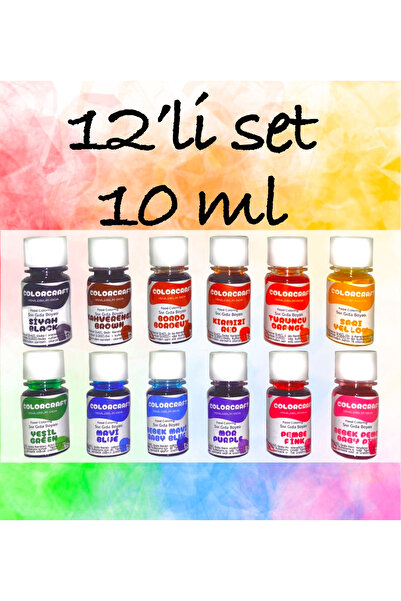 Demirpasta Colorcraft Sıvı gıda boyası 12 li set 10 ml