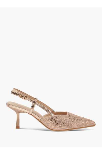 Flora Bella by Shoexpress Flora Bella Embellished Slingback Shoes with Flared Heels and Buckle Closure