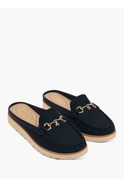 Flora Bella by Shoexpress Flora Bella Metal Accent Slip-On Mules