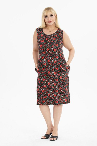 modayız Summer Sleeveless Pocket Plus Size Dress 19D-2386