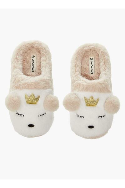 Le Confort Bear Applique Slip-On Bedroom Mules