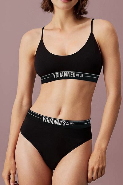 Yohannes Club Γυναικείο, Σετ Εσώρουχα, (Bralet-Hipster), ΜΑΥΡΟ