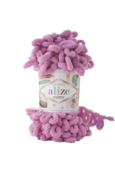 Alize Puffy 98 Pink Hand Knitting Yarn Μαλακό Balaklava Πανέμορφο για την κατασκευή κουβέρτας σάλι