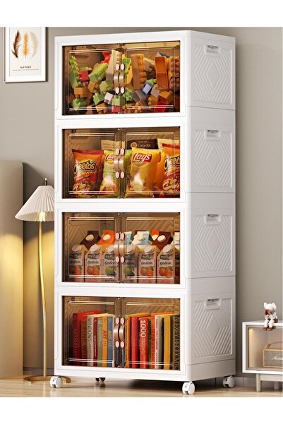 Concept Home 4 Layers Multi-layer Foldable Drawer,Organizing Cupboard, 44.5x30x100 cm