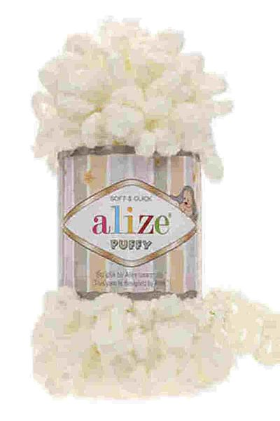 Alize Puffy 62 Cream Hand Knitting Yarn Softy Balaklava Fabulous for Blanket Food Import