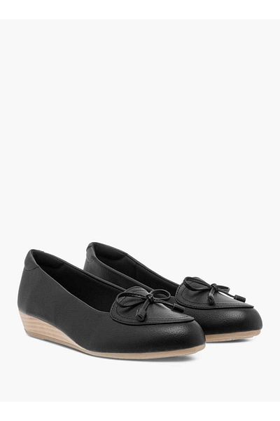 Le Confort Bow Detail Shoes with Wedge Heels
