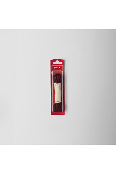 Nixx NX301 - أربطة حذاء كاجوال وكلاسيكية مسطحة مشمعة 120 سم - أحمر كلاريت - ز...