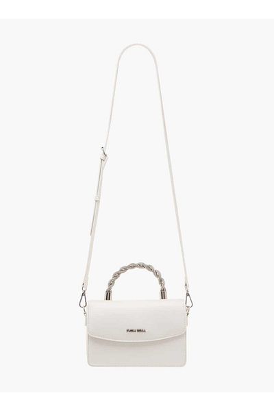 Flora Bella by Shoexpress Flora Bella Solid Satchel Bag with Detachable Strap and Magnetic Closure