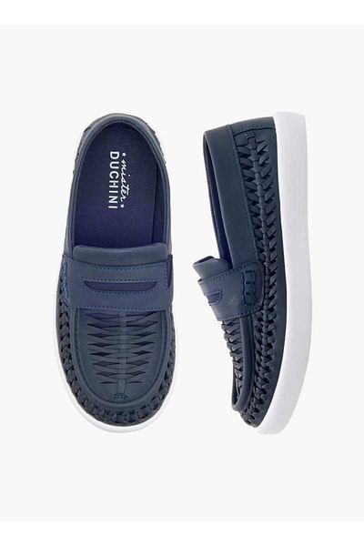 Mister Duchini Weave Textured Slip-On Loafers