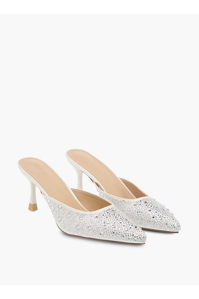 Flora Bella by Shoexpress Flora Bella Metallic Slip-On Crystal Sandals