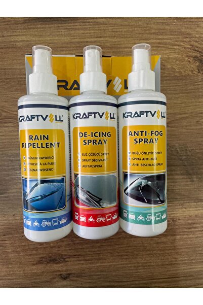 Kraftvoll ARABA KIŞLIK SET (BUZ ÇÖZÜCÜ + YAĞMUR KAYDIRICI + BUĞU ÖNLEYİCİ) SP...