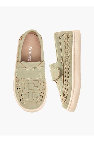 Juniors Textured Slip-On Loafers