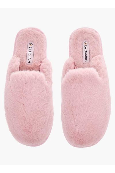 Le Confort Le Confort Fur Textured Slip-On Bedroom Mules