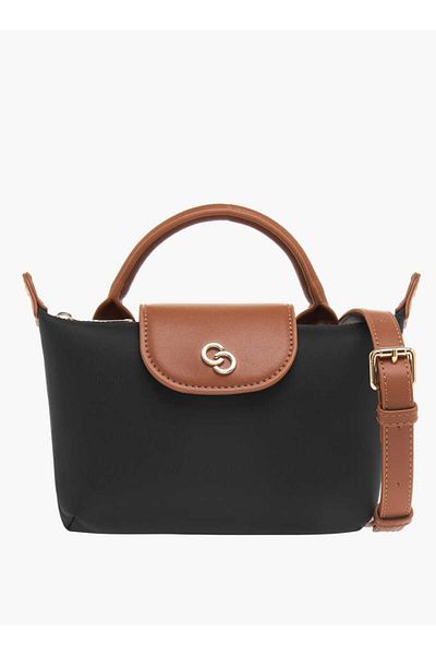 Celeste Colourblock Crossbody Bag with Detachable Strap and Flap Closure