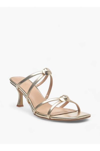 Celeste Women's Embellished Slip-On Sandals with Kitten Heels