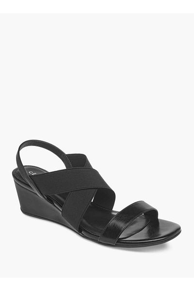 Celeste Women's Solid Sandals with Wedge Heels