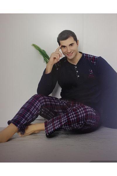 LİLA İÇ GİYİM Ανδρικό Σετ Πυτζάμες Fleece