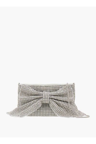Celeste Bow Embellished Crossbody Bag with Chain Strap