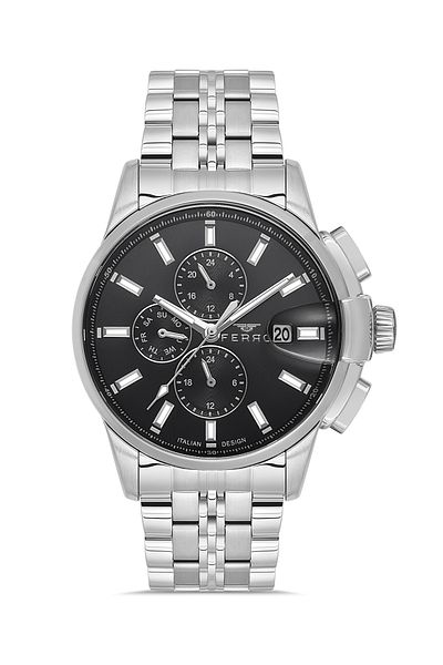 FERRO Silver Steel Band Men's Wrist Watch Fm40135A-A2
