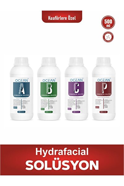 Ocean Hydrafacial Solüsyon Seti Cilt Bakım Solüsyon 4'lü Set, 4 X 500 ml
