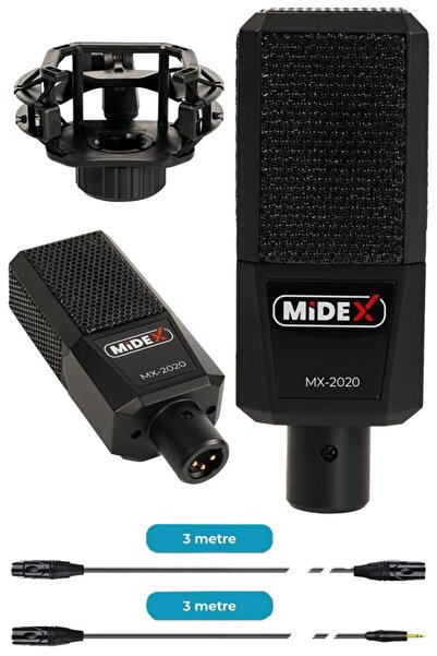 Midex Mx-2020 Platinium Set Efektli Ses Kartı Mikrofon Stand Kayıt Canlı Yayın Seti (pc Ve Telefon)