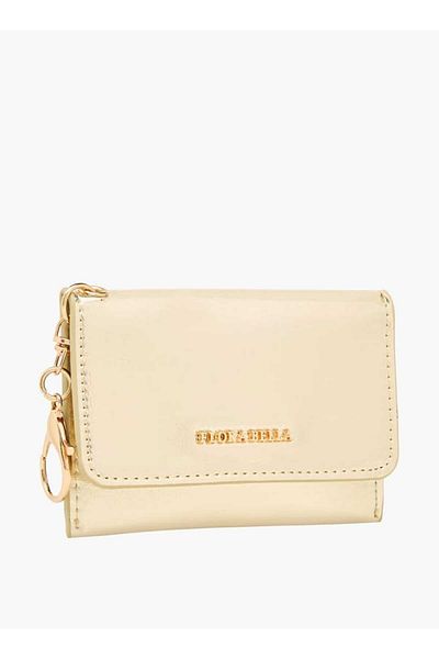 Flora Bella by Shoexpress Flora Bella Solid Wallet with Flap Closure and Lobster Hook