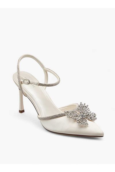 Celeste Women's Embellished Sandals with Buckle Closure and Stiletto Heels