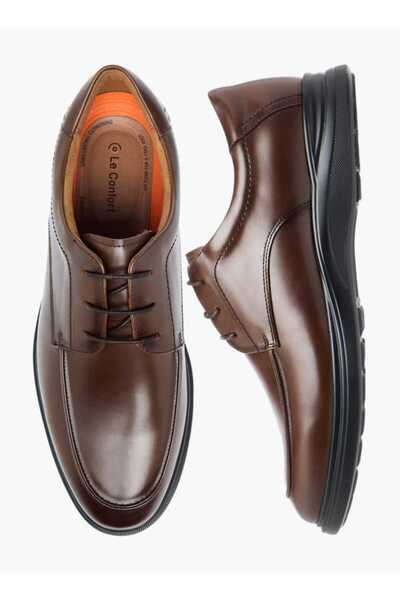 Le Confort Solid Derby Shoes with Lace-Up Closure