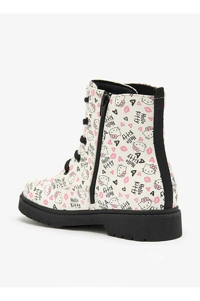 Hello Kitty Girls Printed Low Ankle Boots with Zip Closure