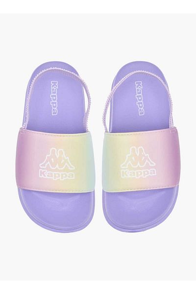 Kappa Girls' Logo Print Slides with Elasticated Strap