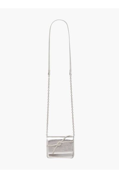Flora Bella by Shoexpress Flora Bella Embellished Crossbody Bag with Button Closure and Chain Strap