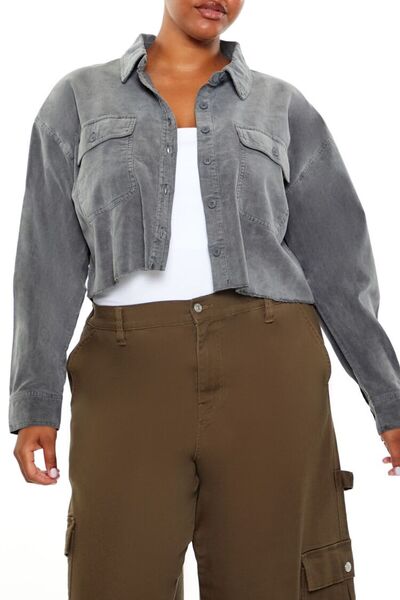 Forever 21 Plus Size Crop Gömlek