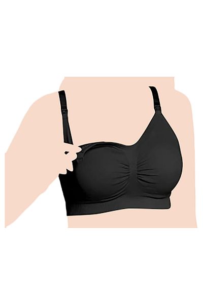 Blooming Blossom Seamless Wireless Nursing Bra - Black 42/95BC