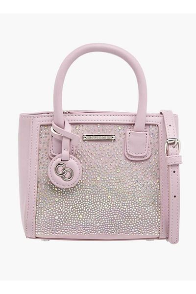 Celeste Embellished Tote Bag with Zip Closure and Detachable Strap