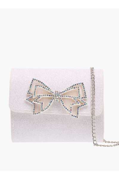 Flora Bella by Shoexpress Flora Bella Bow Detail Embellished Sling Bag with Magnetic Closure - W 11 x H 9 x D 5 cm