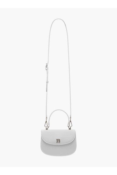 Flora Bella by Shoexpress Flora Bella Textured Satchel Bag with Button Closure and Adjustable Strap
