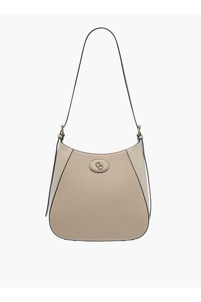 Celeste Textured Shoulder Bag with Adjustable Strap and Zip Closure