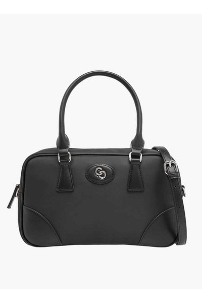 Celeste Solid Tote Bag with Detachable Strap and Zip Closure