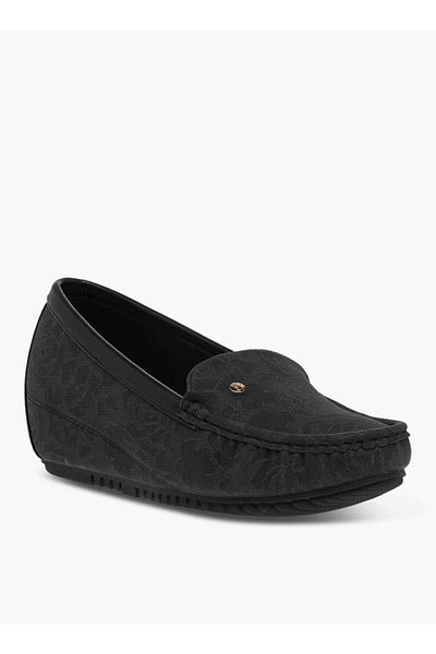 Flora Bella by Shoexpress Flora Bella Floral Textured Slip-On Comfort Shoes with Wedge Heels