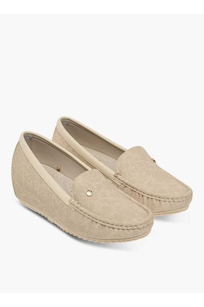 Flora Bella by Shoexpress Flora Bella Floral Textured Slip-On Comfort Shoes with Wedge Heels