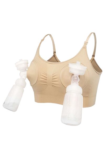Blooming Blossom Hands free Pumping & Nursing Bra - Nude - L