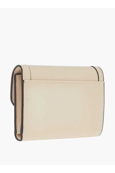 Celeste Solid Bi-Fold Wallet with Lock Clasp Closure