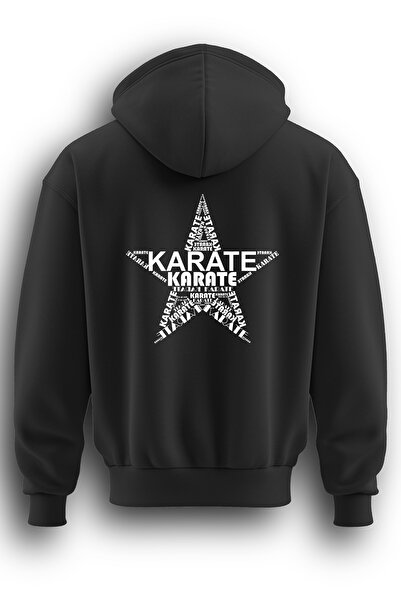 TOP GLORY Hanorac de karate cu imprimeu cu stele - Raster cu 3 fire, cu glugă KARATE15004