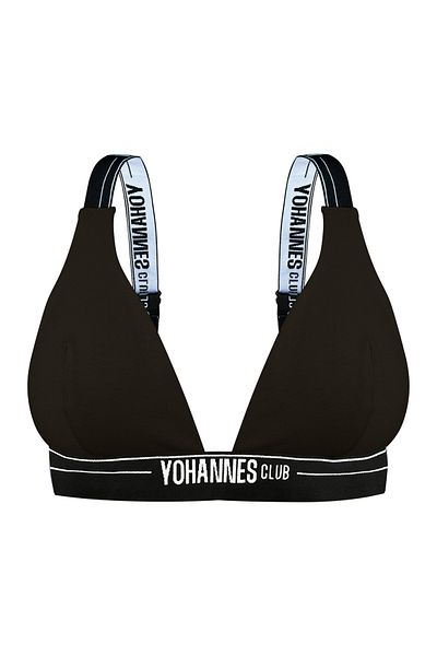 Yohannes Club Black Single Rubber Strap Women's Bra